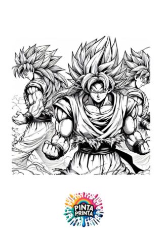 Goku Super Saiyan 1 para colorear