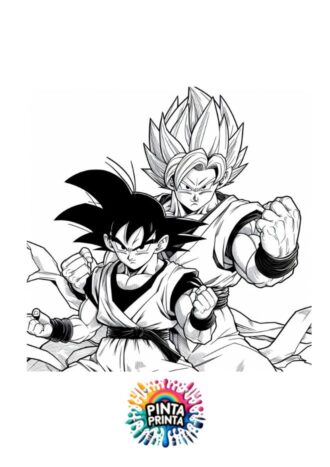Goku Super Saiyan 4 para colorear