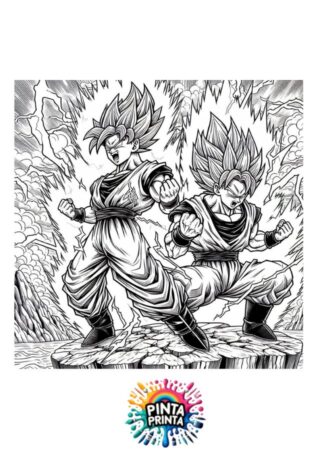 Goku Super Saiyan 5 para colorear