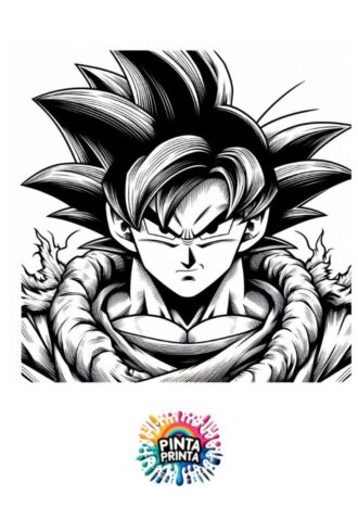 Goku Ultra Instinto para colorear