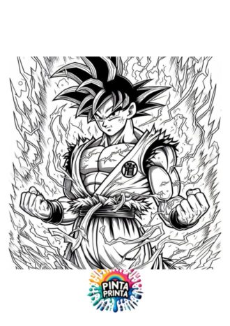 Goku Ultra Instinto 4 para colorear