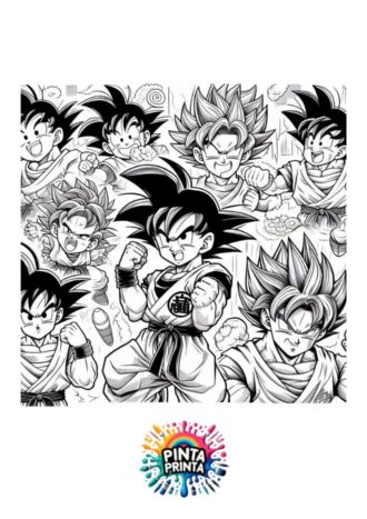 Goku Ultra Instinto 7 para colorear