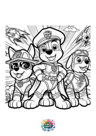 Paw Patrol Mighty Pups 3 para colorear