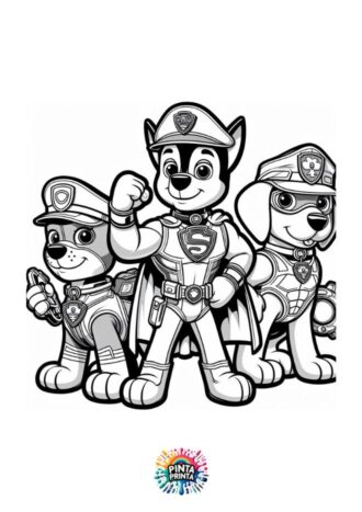 🎨 Dibujos de Paw Patrol Mighty Pups para colorear >> ¡Dale Color Ahora!
