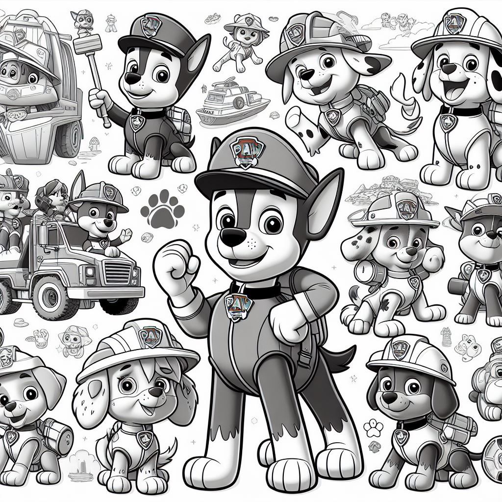 Paw Patrol 7 para colorear
